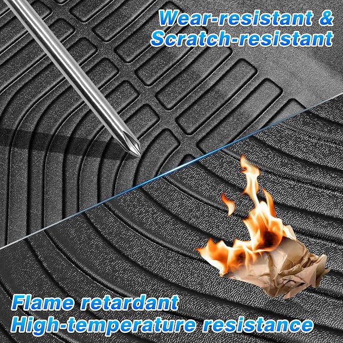 Cartist Floor Mats Compatible with Hyundai Santa FE 2013-2018 All Weather 2 Row Floor Mats Carpet Protection 3D TPE Odorless