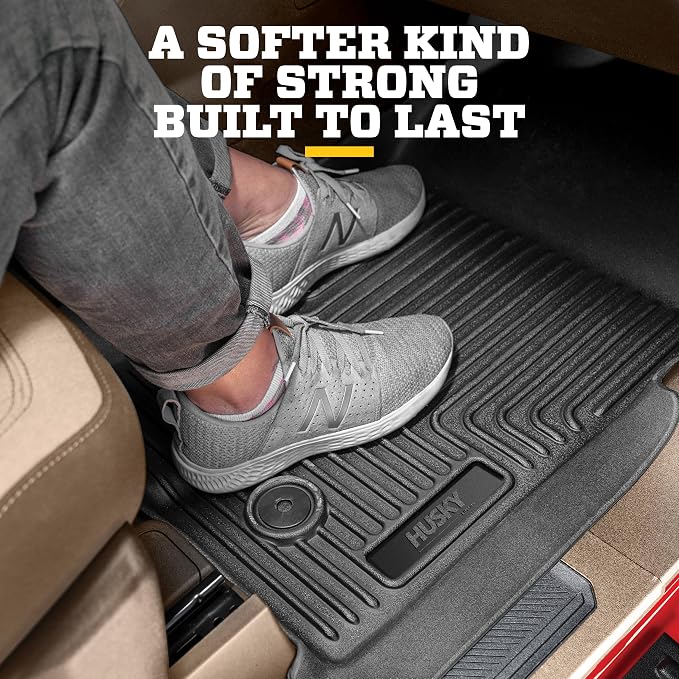Husky Liners Weatherbeater Floor Mats | Fits 2007-2013 Chevrolet Silverado & GMC Sierra 1500 Crew CAB ONLY; 07-14 Silverado & Sierra 2500/3500 Crew CAB (Full Coverage) | 2nd Row, 1-pc Black - 19201