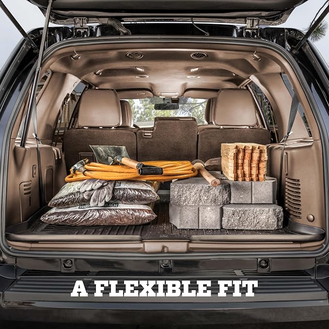 Husky Liners Weatherbeater Cargo Liner | Fits 2022-2026 Nissan Pathfinder & Infiniti QX60 (Fits to Back of 2nd Row - Folds Up & Down w/3rd Row) | Cargo, 1-pc. Black - 25701