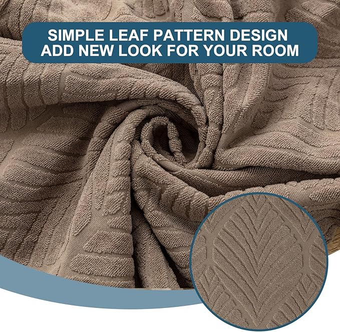 Removable Washable Dining Chair Seat Covers Set of 2,Stretch Jacquard Chair Seat Cushion Protector Slipcovers, Rear Covers